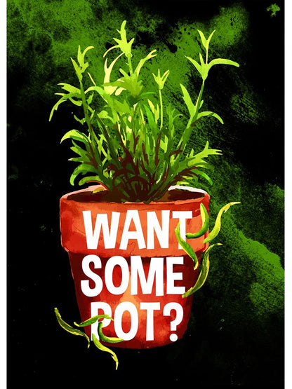 POSTER WEED NEON