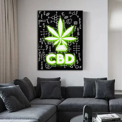 POSTER WEED NEON