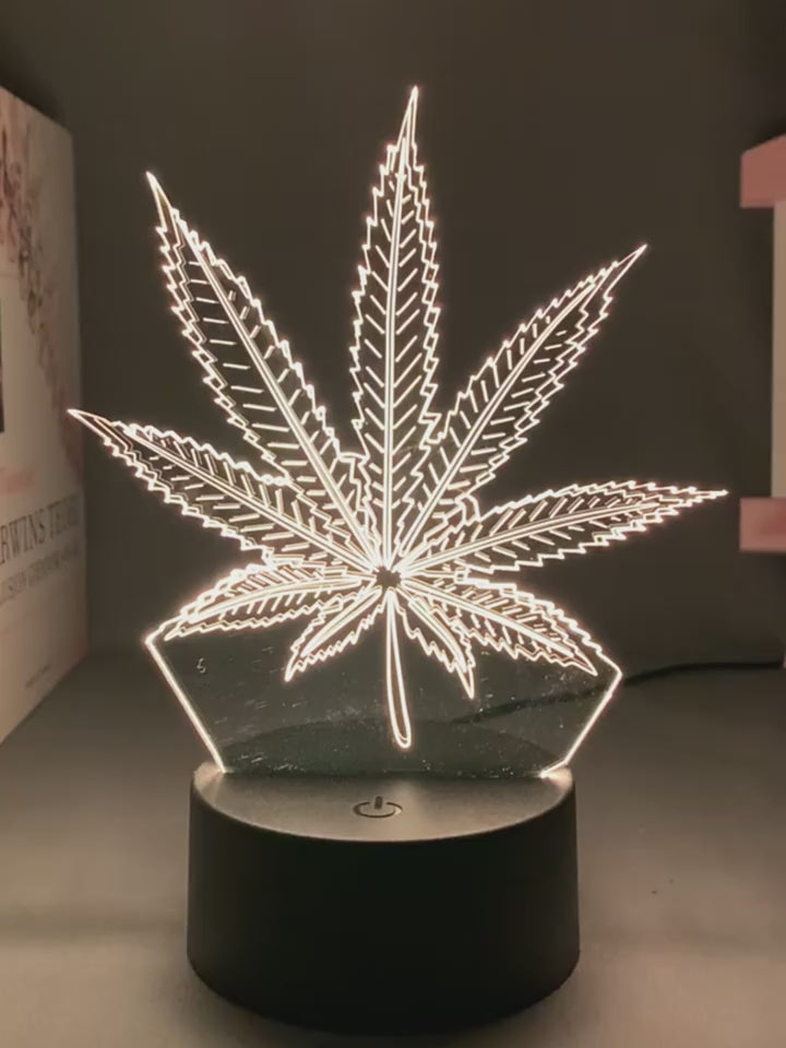 lampe led 3d weed